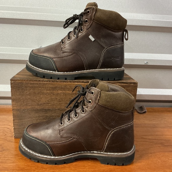 Iron Age Men Dozer Met Guard Steel Toe Brown Leather Work Boot IA0163 Size 8.5 main image 4